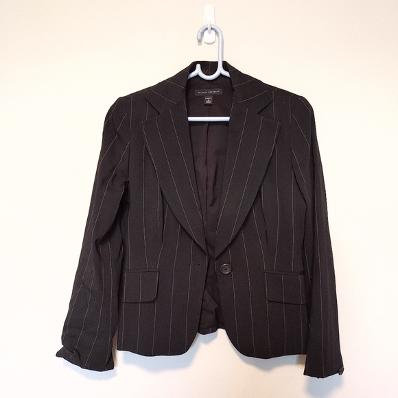 Banana Republic PinStripe Black Blazer (Size 0) - Picture 1 of 6